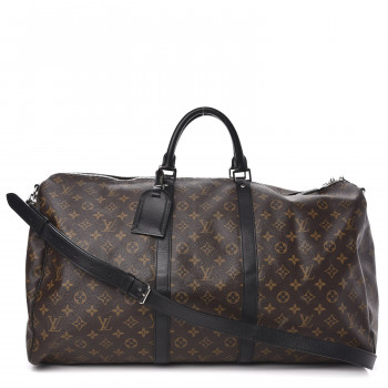 LOUIS VUITTON Monogram Macassar Keepall Bandouliere 55