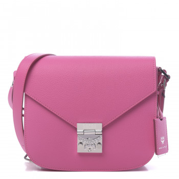 MCM Calfskin Patricia Small Crossbody Bag Sugar Pink