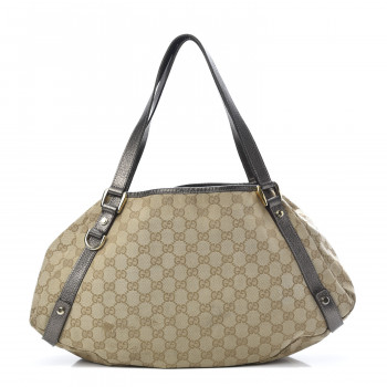 GUCCI Monogram Medium Abbey Shoulder Bag Dark Brown