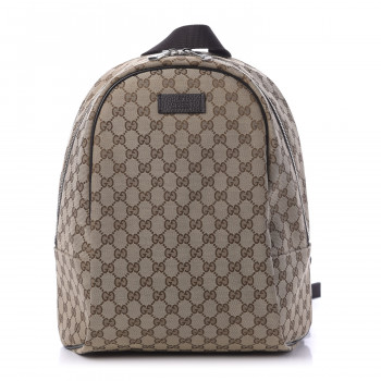 GUCCI GG Monogram Travel Backpack Dark Brown 
