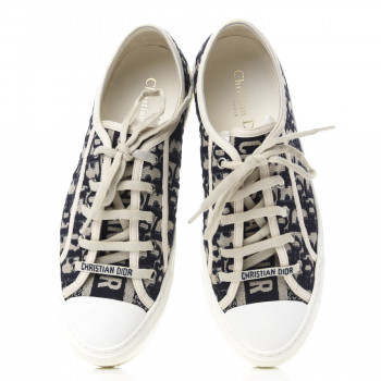 CHRISTIAN DIOR Canvas Oblique Walk'N'Dior Low Top Sneakers