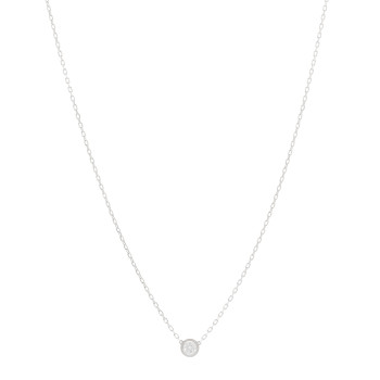 CARTIER 18K White Gold Diamond LM D'Amour Pendant Necklace