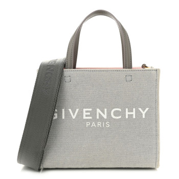 GIVENCHY Canvas Mini Bond Shopper Tote Light Grey