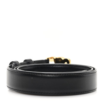 CELINE Box Calfskin Small 25mm Triomphe Belt 75 30 Black