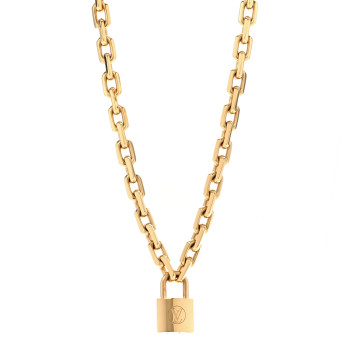 LOUIS VUITTON LV Edge Necklace Cadenas Gold