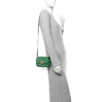 GIVENCHY Goatskin Quilted GV3 Mini Pocket Convertible Bag Green