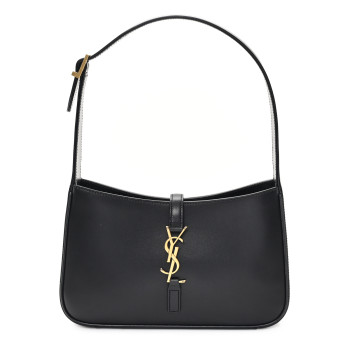 SAINT LAURENT Smooth Calfskin Le 5 A 7 Hobo Black