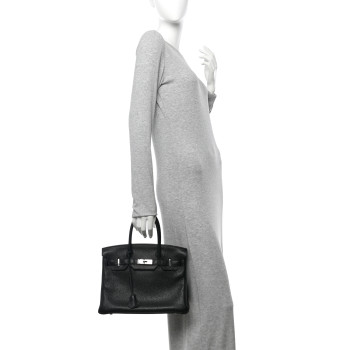 HERMES Taurillon Clemence Birkin 30 Black