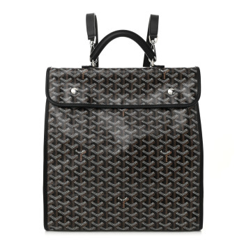 GOYARD Goyardine Saint Leger Soft Briefcase Backpack Black
