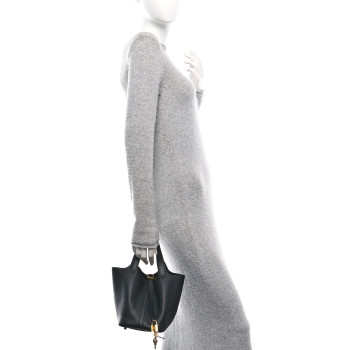 HERMES Taurillon Clemence Picotin Lock 18 PM Black