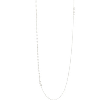 TIFFANY Sterling Silver Long Bead Necklace