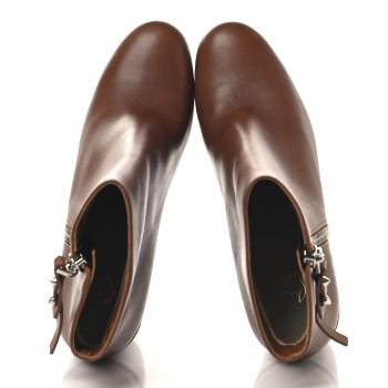 CHRISTIAN LOUBOUTIN Calfskin Ziptotal 85 Ankle Boots 39 Cuoio