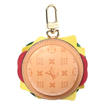 LOUIS VUITTON Monogram Calfskin Burger Pouch Charm Bag Charm