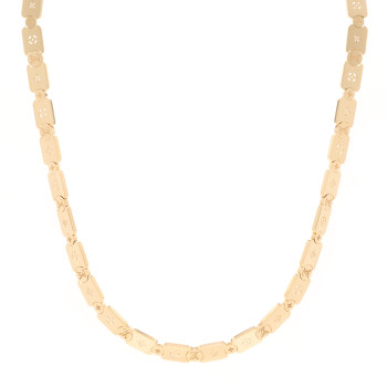 LOUIS VUITTON 18K Yellow Gold Les Gastons Vuitton Gourmette Necklace