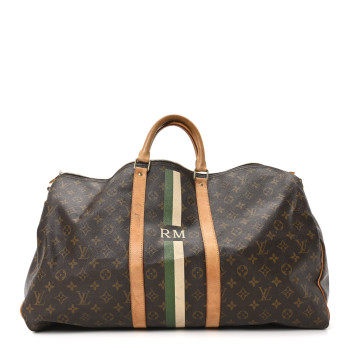 LOUIS VUITTON Monogram My LV Heritage Keepall Bandouliere 55 Ivory Vert Anglais