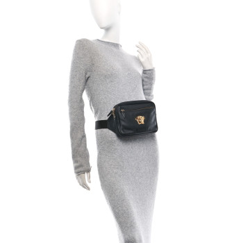 VERSACE Calfskin Medusa Belt Bag Black