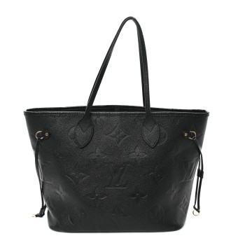 LOUIS VUITTON Empreinte Monogram Giant Neverfull MM  Black