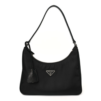 PRADA Tessuto Nylon Saffiano Mini Re-Edition 2005 Bag Black