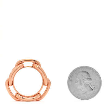 HERMES Plated Brass Regate Scarf Ring Plaqué Or Rose