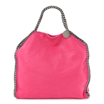 STELLA MCCARTNEY Shaggy Deer Small Falabella Tote Hot Pink