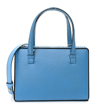 LOEWE Snakeskin Small Postal Bag Sky Blue