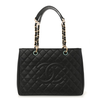CHANEL Caviar Quilted Grand Shopping Tote GST Black