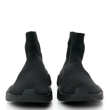 BALENCIAGA Technical 3D Recycled Knit Bi-Color Sole Mens Speed 2.0 Sneakers 44 Black White