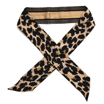CHRISTIAN DIOR Silk Mizza Mitzah Scarf Beige Multicolor