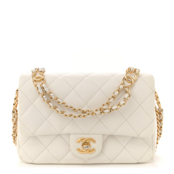 CHANEL Caviar Quilted Mini CC You Flap White