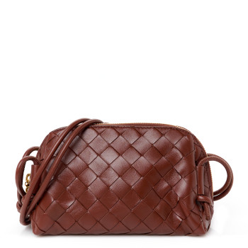 BOTTEGA VENETA Nappa Intrecciato Concert Pouch Sapele