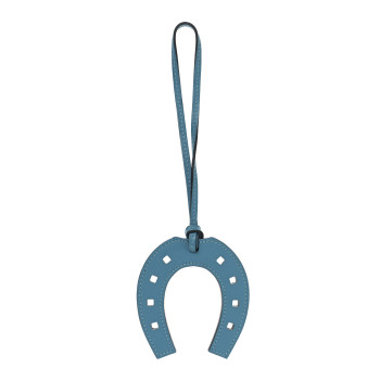 HERMES Swift Paddock Horseshoe Bag Charm Turquoise