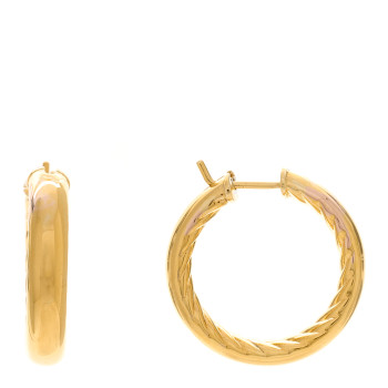 DAVID YURMAN 18K Yellow Gold Mercer Hoop Earrings