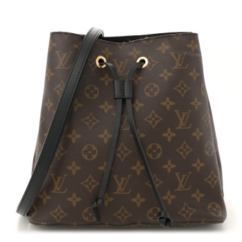 LOUIS VUITTON Monogram Neonoe MM Black