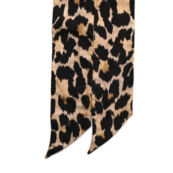 CHRISTIAN DIOR Silk Mizza Mitzah Scarf Beige Multicolor