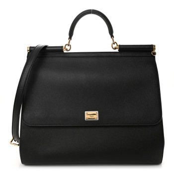 DOLCE & GABBANA Dauphine Extra Large Miss Sicily Satchel Black