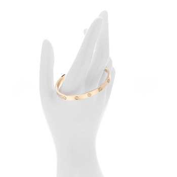 CARTIER 18K Yellow Gold LOVE Cuff Bracelet 17