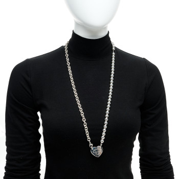 TIFFANY Sterling Silver Return to Tiffany Heart Tag Wrap Necklace