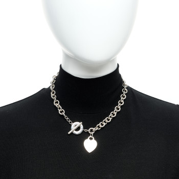 TIFFANY Sterling Silver Return to Tiffany Heart Tag Toggle Necklace