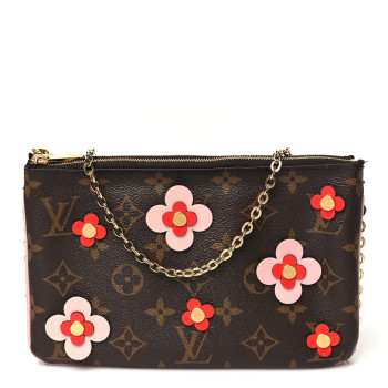LOUIS VUITTON Monogram Blooming Flowers Double Zip Pochette