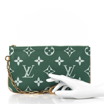 LOUIS VUITTON Calfskin Monogram Speedy P9 Bandouliere 50 Pochette Green