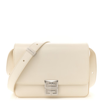 GIVENCHY Box Calfskin Medium 4G Shoulder Bag Ivory