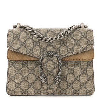 GUCCI GG Supreme Monogram Mini Dionysus Shoulder Bag Taupe