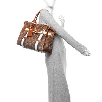 LOUIS VUITTON Monogram Rayures Tisse Sac GM Blue