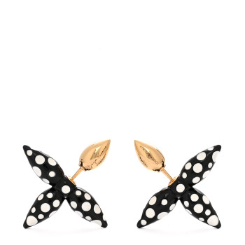LOUIS VUITTON LV X YK Louisette Infinity Dot Earrings Gold Black White