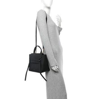 CELINE Grained Calfskin Micro Belt Bag Black