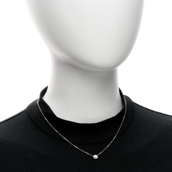CARTIER 18K White Gold Diamond LM D'Amour Pendant Necklace