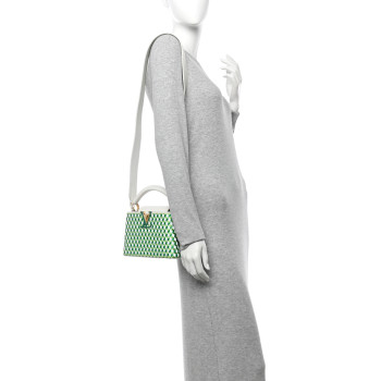 LOUIS VUITTON Taurillon Braided Capucines Mini Vert