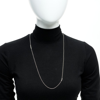 TIFFANY Sterling Silver Long Bead Necklace