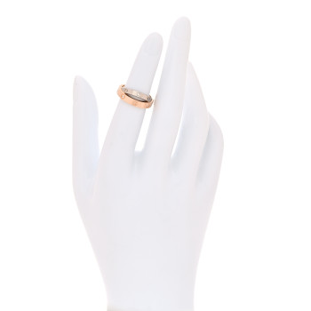 CARTIER 18K Pink White Gold 6 Diamond LOVE Ring 47 4.25