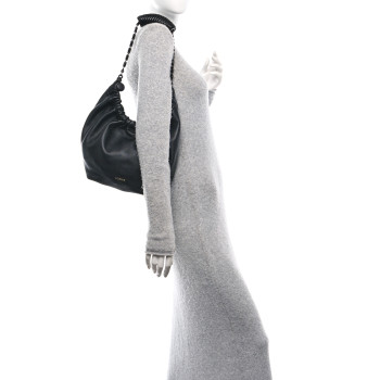 LOEWE Mellow Nappa Small Monochrome Squeeze Bag Black